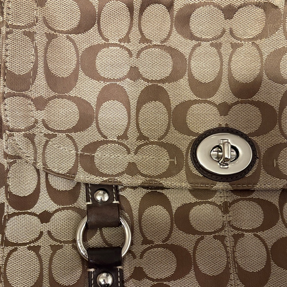 Brown Patterned Shoulder Bag - image 2